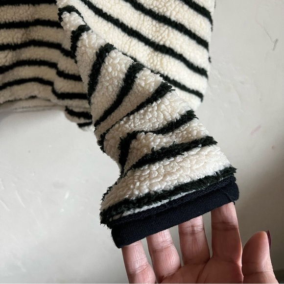 Free People Revolve Breton Striped Fleece Dolman Sleeve Pullover Sweater - Picture 4 of 7